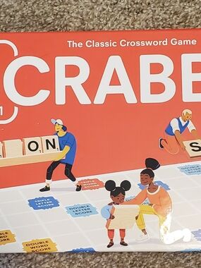SCRABBLE Classic Crossword Game - Coral Red Edition